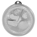 Bright Silver 2" Golf Laserable BriteLazer Medal