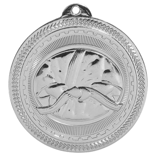 Bright Silver 2" Martial Arts Laserable BriteLazer Medal