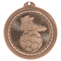 Antique Bronze 2" Soccer Laserable BriteLazer Medal