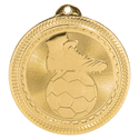 Bright Gold 2" Soccer Laserable BriteLazer Medal