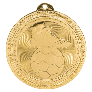 Bright Gold 2" Soccer Laserable BriteLazer Medal