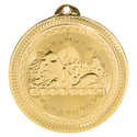 Bright Gold 2" Swimming Laserable BriteLazer Medal