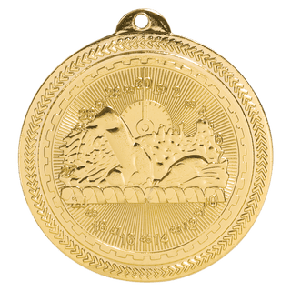 Bright Gold 2" Swimming Laserable BriteLazer Medal