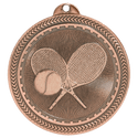 Antique Bronze 2" Tennis Laserable BriteLazer Medal