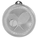 Bright Silver 2" Tennis Laserable BriteLazer Medal