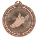 Antique Bronze 2" Track Laserable BriteLazer Medal