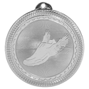 Bright Silver 2" Track Laserable BriteLazer Medal