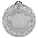Bright Silver 2" Volleyball Laserable BriteLazer Medal