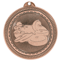 Antique Bronze 2" Weightlifting Laserable BriteLazer Medal