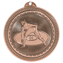 Antique Bronze 2" Wrestling Laserable BriteLazer Medal