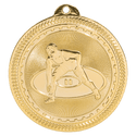 Bright Gold 2" Wrestling Laserable BriteLazer Medal