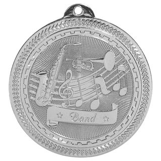 Bright Silver 2" Band Laserable BriteLazer Medal