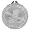 Bright Silver 2" Computers Laserable BriteLazer Medal