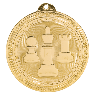 Bright Gold 2" Chess Laserable BriteLazer Medal
