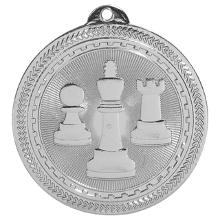 Bright Silver 2" Chess Laserable BriteLazer Medal
