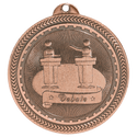 Antique Bronze 2" Debate Laserable BriteLazer Medal
