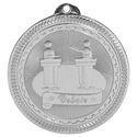 Bright Silver 2" Debate Laserable BriteLazer Medal