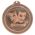 Antique Bronze 2" Drama Laserable BriteLazer Medal