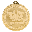 Bright Gold 2" Drama Laserable BriteLazer Medal