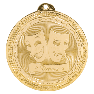 Bright Gold 2" Drama Laserable BriteLazer Medal