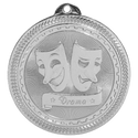 Bright Silver 2" Drama Laserable BriteLazer Medal