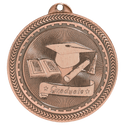 Antique Bronze 2" Graduate Laserable BriteLazer Medal