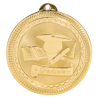 Bright Gold 2" Graduate Laserable BriteLazer Medal