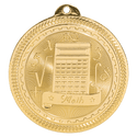 Bright Gold 2" Math Laserable BriteLazer Medal
