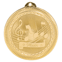 Bright Gold 2" Music Laserable BriteLazer Medal