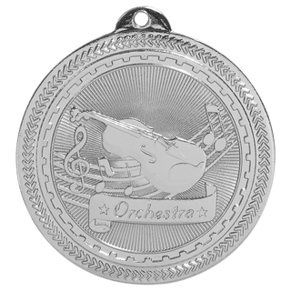 Bright Silver 2" Orchestra Laserable BriteLazer Medal