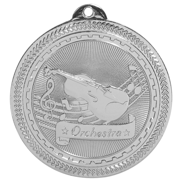 Bright Silver 2" Orchestra Laserable BriteLazer Medal