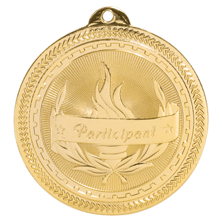Bright Gold 2" Participant Laserable BriteLazer Medal