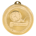 Bright Gold 2" Perfect Attendance Laserable BriteLazer Medal