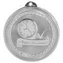 Bright Silver 2" Perfect Attendance Laserable BriteLazer Medal