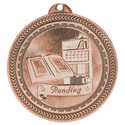 Antique Bronze 2" Reading Laserable BriteLazer Medal