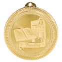 Bright Gold 2" Reading Laserable BriteLazer Medal