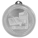 Bright Silver 2" Reading Laserable BriteLazer Medal