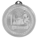 Bright Silver 2" Science Laserable BriteLazer Medal
