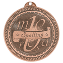 Antique Bronze 2" Spelling Laserable BriteLazer Medal