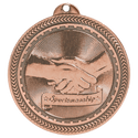 Antique Bronze 2" Sportsmanship Laserable BriteLazer Medal