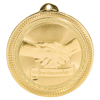 Bright Gold 2" Sportsmanship Laserable BriteLazer Medal