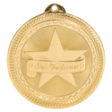 Bright 2" Star Performer Laserable BriteLazer Medal