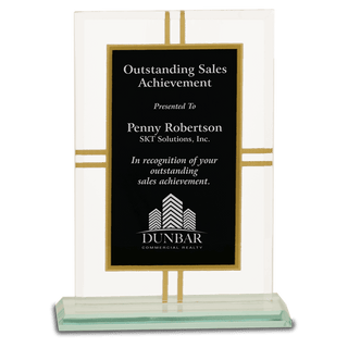 7 1/2" Contemporary Glass 4-Point Award