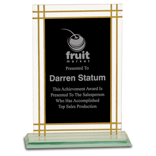 7 1/2" Contemporary Glass Full Border Award