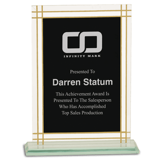 8 1/2" Contemporary Glass Full Border Award