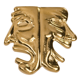Gold Drama Metal Chenille Letter Insignia