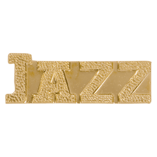 Gold Jazz Metal Chenille Letter Insignia