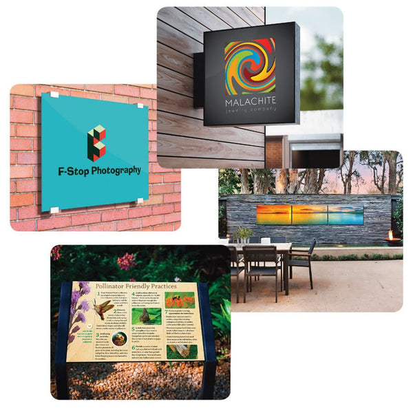 Gloss White 12" x 18" ChromaLuxe Outdoor Aluminum Panel