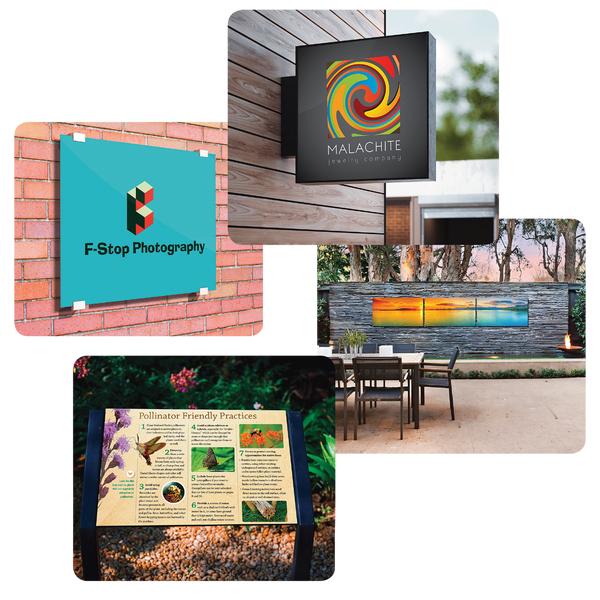 Matte White 12" x 18" ChromaLuxe Outdoor Aluminum Panel