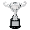 Silver 6 1/2" Completed Metal Cup Trophy on Plastic Base